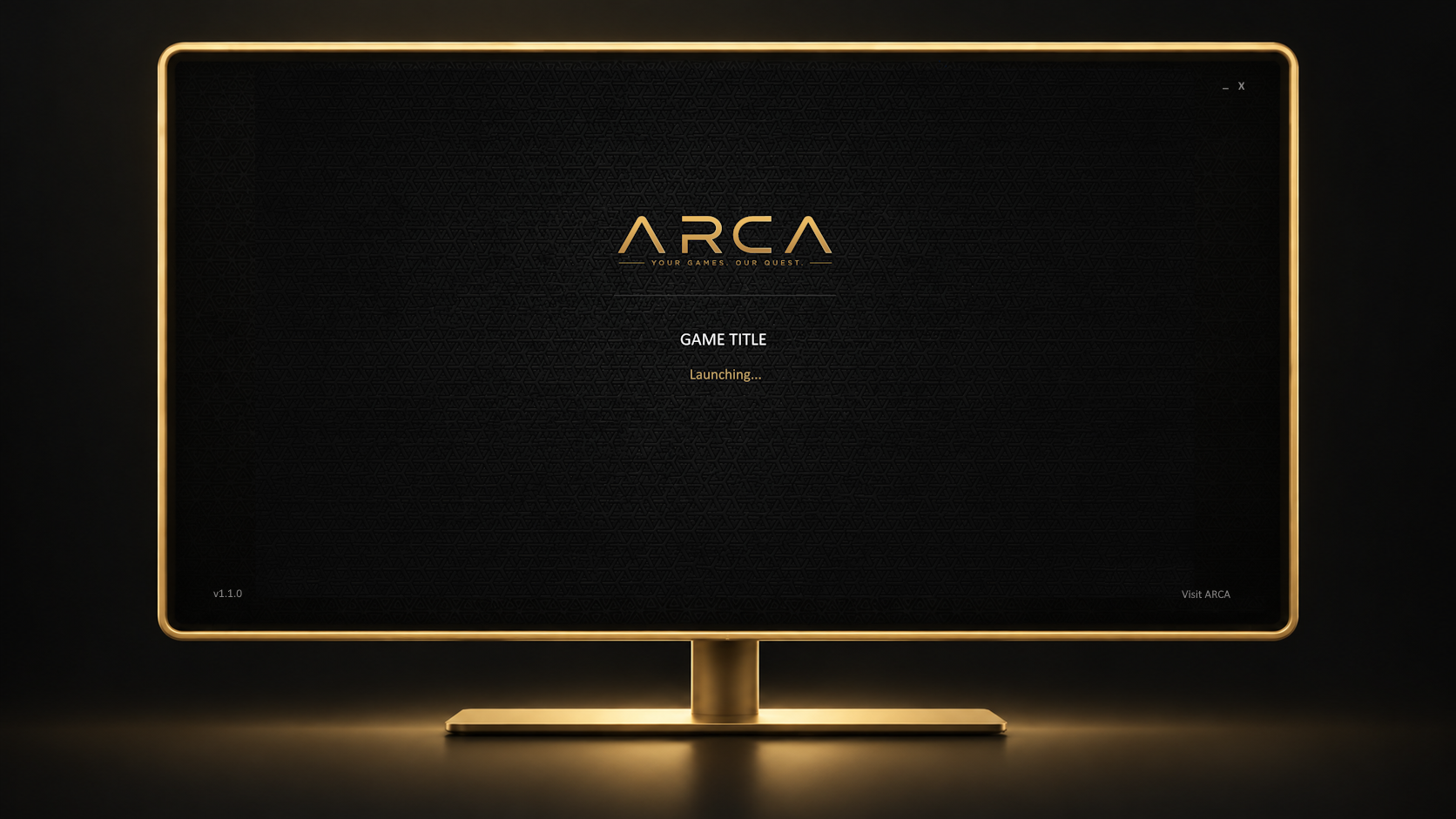 ARCA Launcher displayed on a desktop screen